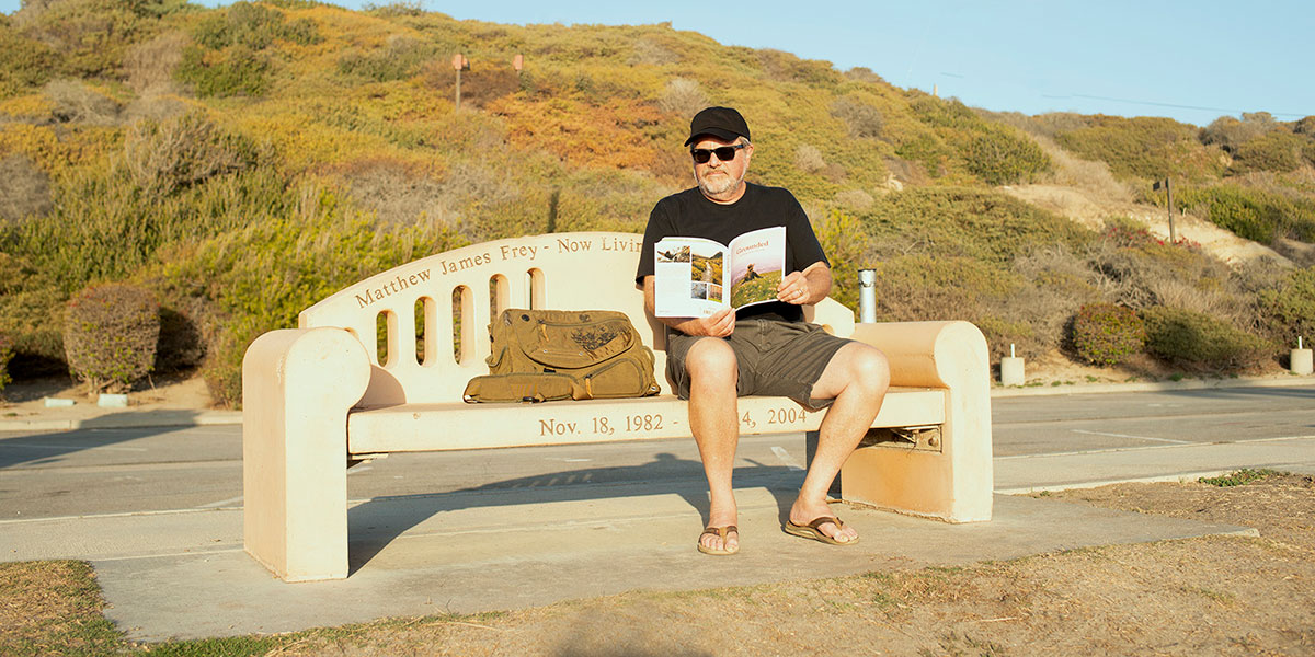 about you and us rob on beach bench